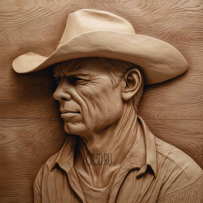 Kenny Chesney 1 stl model for CNC